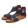 Sandale LASCANA "Sommerschuh", Damen, Gr. 37, blau, Obermaterial: 100% Rindsleder. Futter: 50% Lederimitat, 50% Polyester. Decksohle: 50% Lederimitat, 50% Polyester. Laufsohle: 100% Synthetik, unifarben, klassisch, Schuhe, Sandalette, Sommerschuh...