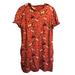 Anthropologie Dresses | Anthropologie Corey Lynn Calter Red Floral Shift Dress Ruffle Short Sleeve Large | Color: Red | Size: L