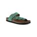 Women's Crawford Sandal by White Mountain in Green Suede (Size 9 M)
