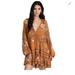 Free People Dresses | Free People Cherry Blossom Mini Dress | Color: Orange/Tan | Size: M