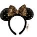 Disney Accessories | Disney Minnie Ears Black & Gold | Color: Black/Gold | Size: Os