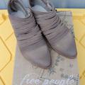 Free People Shoes | Free People Lost Valley Grey Sliced Leather Booties Shoes Size 36/6 New | Color: Gray | Size: 6