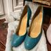 J. Crew Shoes | J Crew Mona Teal Blue Heels Size 9 | Color: Blue | Size: 9