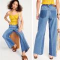 J. Crew Jeans | Nwot J Crew High Rise Slim Wide Leg Jean In Medium Indigo Patchwork Wash, 31 | Color: Blue | Size: 31