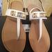 Coach Shoes | Coach Gracie- Toe Thong Sandal -Size 9 | Color: White | Size: 9