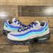 Nike Shoes | Air Max 95 Aqua Size 8.5 Mens Nike Teal Blue Purple Black 2018 At2865-001 | Color: Blue/Purple | Size: 8.5