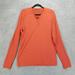 Lululemon Athletica Shirts | Lululemon Shirt Mens Large Orange Long Sleeve 1/4 Button Pullover Henley | Color: Orange | Size: L