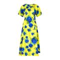 Marni Floral-print Taffeta Midi Dress - Yellow - 42 (UK10 / S)