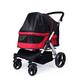 Pet Stroller Travel Trolley Pushchair for Medium Large Dogs Outgoing,Folding Transport Cart Cat Tote Bag with Wheels,Red (Red)