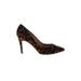 J.Crew Collection Heels: Pumps Stilleto Cocktail Party Brown Leopard Print Shoes - Women's Size 9 - Pointed Toe