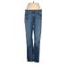 DKNY Jeans Jeans - High Rise Straight Leg Boyfriend: Blue Bottoms - Women's Size 8 - Sandwash