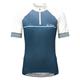 VAUDE Rad Shirt Women's Posta HZ Tricot II Größe 44 in Weiß/Blau - Hochwertiges Radtrikot Damen, atmungsaktiv & schnelltrocknend, Rennrad Trikot Damen mit Rückentaschen