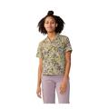 Mountain Hardwear Women's Trail Sender Short Sleeve, Mantis Green Floral Print, Medium