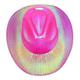 TENDYCOCO Carnival Hat Neon Space Cowgirl Hat Outdoor Party Supplies Neon Sparkly Cowgirl Hat Sparkly Hat for Party Cowgirl Hat for Cosplay Western Party Hats Light up Pink Fashion Pvc Props