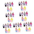 TOYANDONA 49 Pcs Doll House Furniture 7 Family Figures Family Role Play Toys Wooden Dolls Kids Wooden Toys Dollhouse Family Toddler Toys Imaginative Play Toy Child Cloth Puzzle Accessories