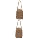 VALICLUD 2 Pcs Woven Shoulder Bag Cross Body Bag for Women Cross-body Bag Crossbody Purse for Women Hobo Bag Woman Bag Beach Shoulder Bag Beach Bag Homeless Bag Polyester Vacation Straw