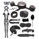 JINGHUA3 Bondage Set SM Bondage Set with 16 Pieces Bondage Restraints Set with Nipple Clamps Handcuffs BDSM Whip Gag SM Restraint Erotic Sex Toys for Women Men Lovers (Color : Weiß)