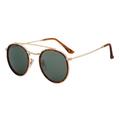 HPIRME Round Sunglasses Women Metal Frame Men Driving Eyewear Shades Vintage Sun Glasses,4 Tortoise Green,one size