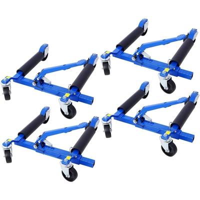 Car Wheel Dolly, 1500 LBS Car Dolly, Car Skates Vehicle Positioning Hydraulic Tire Jack Ratcheting Foot Pedal Lift