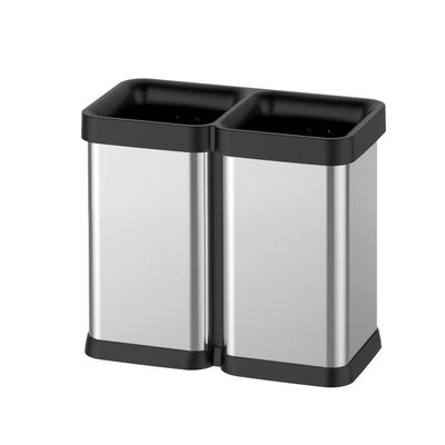 Kitchen Trash Can, Dual Compartment Sorting Recycling Trash Can