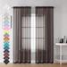 Basic Rod Pocket Sheer Voile Window Curtain Panels,2 x 42 x84