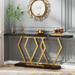 70.9" Extra Long Sofa Console Table with Geometric Metal Frame for Living Room Entryway Hallway