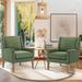 Armchair - CHAIRKER 28.35" Wide Armchair Linen in Green | 36.22 H x 28.35 W x 28.94 D in | Wayfair 2237-Green-2BOXES