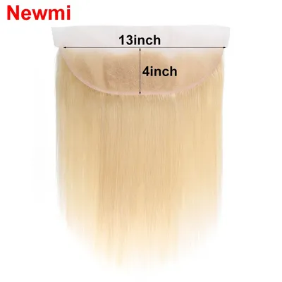 Perruque Lace Closure Wig 613 naturelle blonde 14-22 pouces 13x4 pre-plucked transparente 613