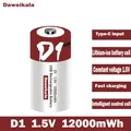 DAbropérer-Batterie Ikala 1.5 V 12000mWh batterie USB C-Vop batterie D1 Lipo LR20 au lithium