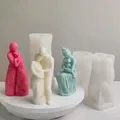 Moule en silicone pour mère et fille figurine 3D bougie en résine plâtre aromathérapie décor de