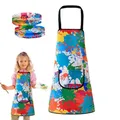 Tabliers de peinture d'artiste imperméables pour enfants blouses d'art pour enfants poche et