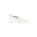 Zara TRF Heels: Slip-on Kitten Heel Casual White Solid Shoes - Women's Size 40 - Pointed Toe