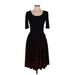 Lularoe Casual Dress - Fit & Flare: Black Argyle Dresses - Women's Size Medium