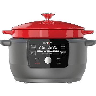 Instant Pot 6 Quarts Cast Iron Round Set Cast Iron in Gray/Red | 17 W in | Wayfair 140-0038-01