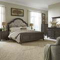 Liberty Furniture Queen Uph Bed, Dresser & Mirror, Chest, Night Stand Upholstered in Brown | King | Wayfair