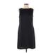 Banana Republic Casual Dress - Shift Crew Neck Sleeveless: Black Print Dresses - Women's Size 4