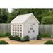 Little Cottage Company 8' W x 12' D Colonial Gable Greenhouse Wood/Polycarbonate Panels in Brown | 124" H x 96" W x 96" D | Wayfair 8x8-LCG-RPNK