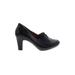 Clarks Heels: Pumps Chunky Heel Classic Black Solid Shoes - Women's Size 9 1/2 - Round Toe