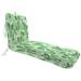 Lark Manor™ 22" x 74" Outdoor Chaise Lounge Cushion w/ Ties & Loop Polyester in Green/Brown | 5 H x 74 W x 74 D in | Wayfair