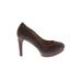 Rockport Heels: Pumps Platform Boho Chic Brown Print Shoes - Women's Size 8 - Round Toe