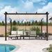 Purple Leaf Aluminium Pergola w/ Canopy Aluminum/Metal in White/Blue | 96"H x 144" W x 118" D | Wayfair WFA2-GTP-1012-WT