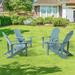 Rosecliff Heights Harb Adirondack Chair Plastic/Resin in Green | Wayfair AE453553CDF74B1CAA800945BF0C4732