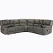 Gray Reclining Sectional - Latitude Run® Sectional Manual Reclining Sofa GREY PU Faux Leather | 38.5 H x 107.5 W x 107.5 D in | Wayfair