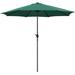 Arlmont & Co. Sercey 116" Market Umbrella w/ Crank Lift Counter Weights Included Metal in Green | 99.21 H x 116 W x 116 D in | Wayfair