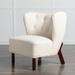 Slipper Chair - Isabelle & Max™ Alexande 28.7" Wide Tufted Slipper Chair Polyester in White | 31.1 H x 28.7 W x 29.1 D in | Wayfair