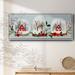 The Holiday Aisle® Snow Globe Village Framed On Canvas Print Canvas, Solid Wood in Gray | 20 H x 50 W x 1.5 D in | Wayfair