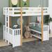 Harriet Bee Jasmijn Twin Loft Bed, Wood in White | 67 H x 43.1 W x 79.8 D in | Wayfair 340F7DF3A7E84B10A7D1A1B401110F5B