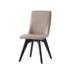 Corrigan Studio® Malinah Parsons Chair Faux Leather/Wood/Upholstered in Black/Brown | 36 H x 23 W x 18 D in | Wayfair