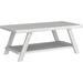 Gracie Oaks Niki Coffee Table Wood in White | 19 H x 48 W x 24 D in | Wayfair DACD63502B1B4226872410F121FD4F78