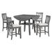 August Grove® Brizzia Square 38.01" L x 38.01" W Dining Set Wood in Gray | 36.2 H x 38.01 W x 38.01 D in | Wayfair B95A328C21474DC985EECF1C49E84513